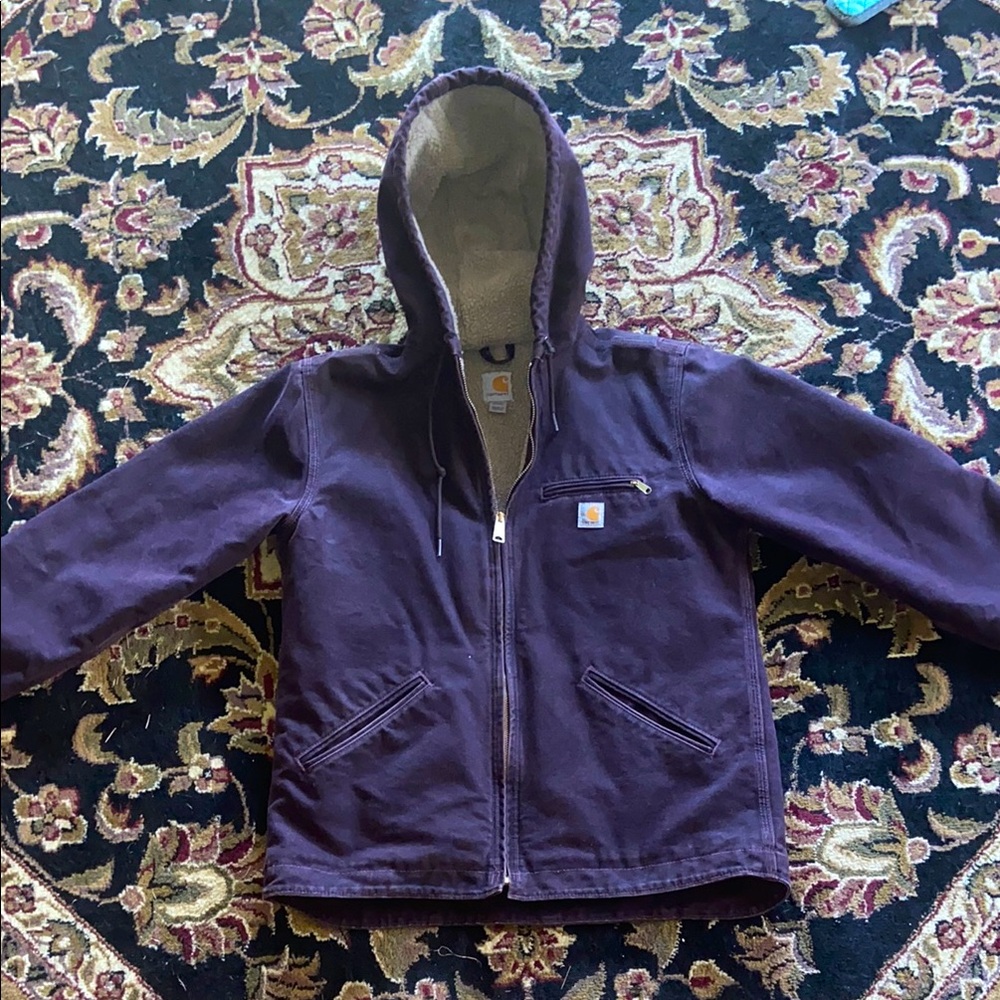 Carhartt Canvas Sherpa Jacket - Plum